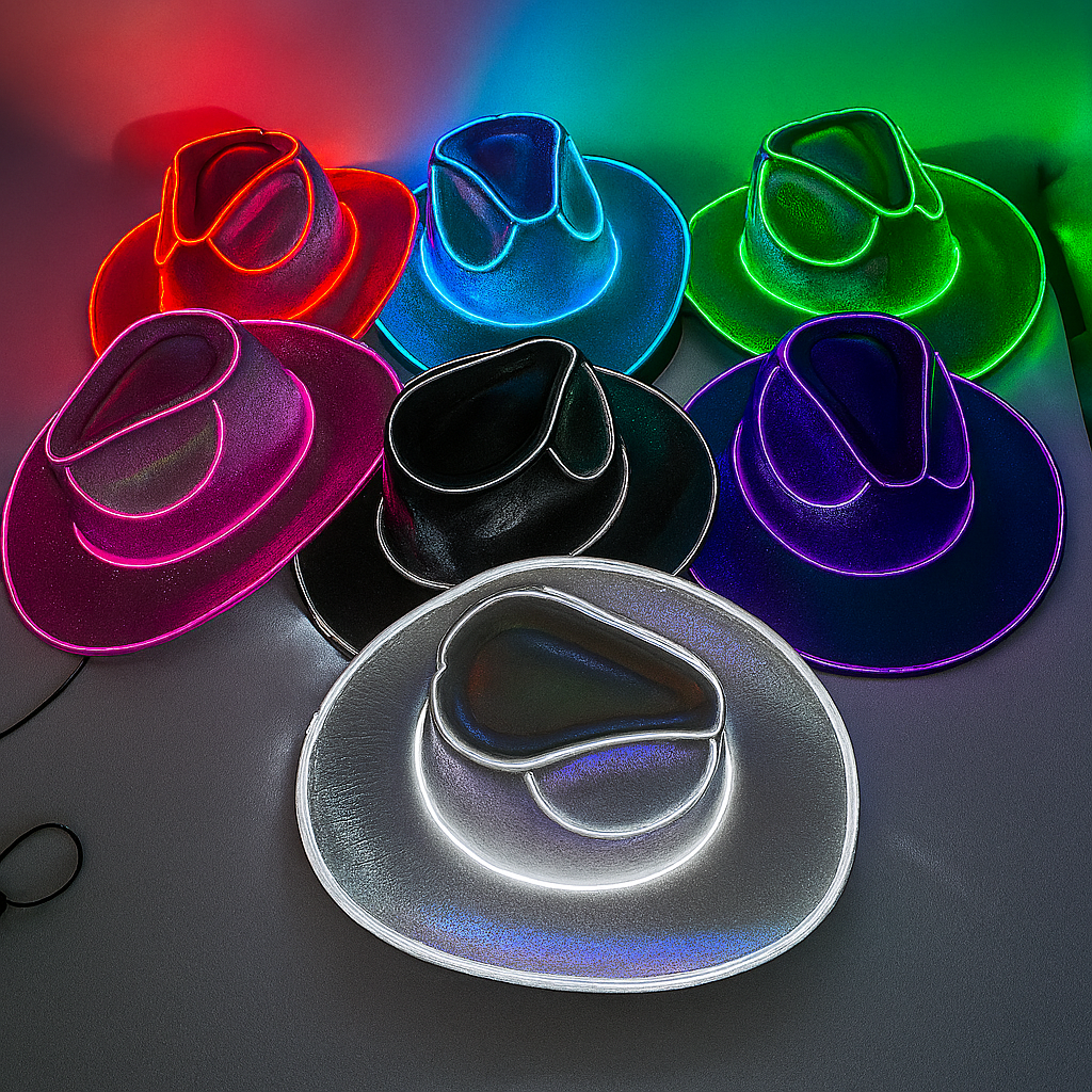 LED cowboy hat for costume parties